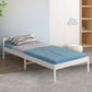 Ashley Wooden Bed Frame Base Solid Timber Pine Wood White no Drawers - Single