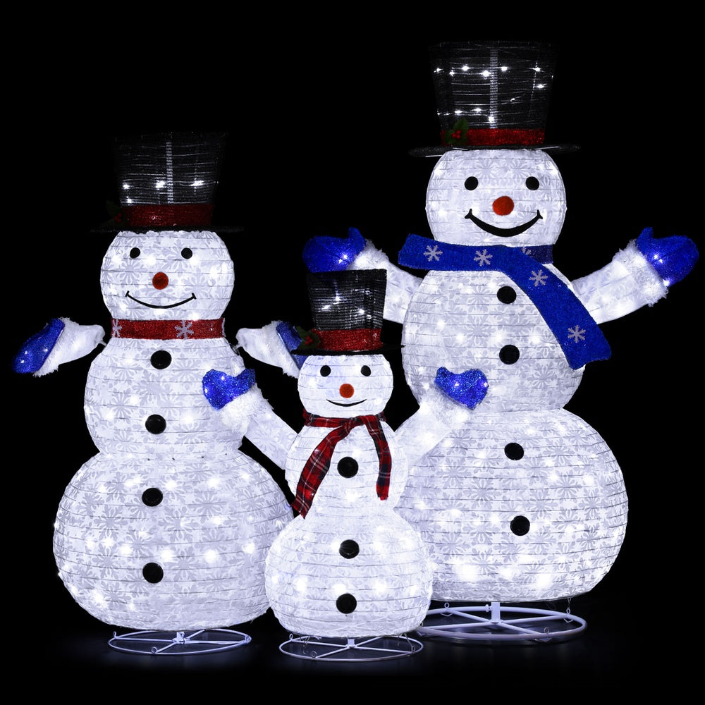 3-Pieces Christmas Lights 330 LED Fairy Light Snowman Decorations