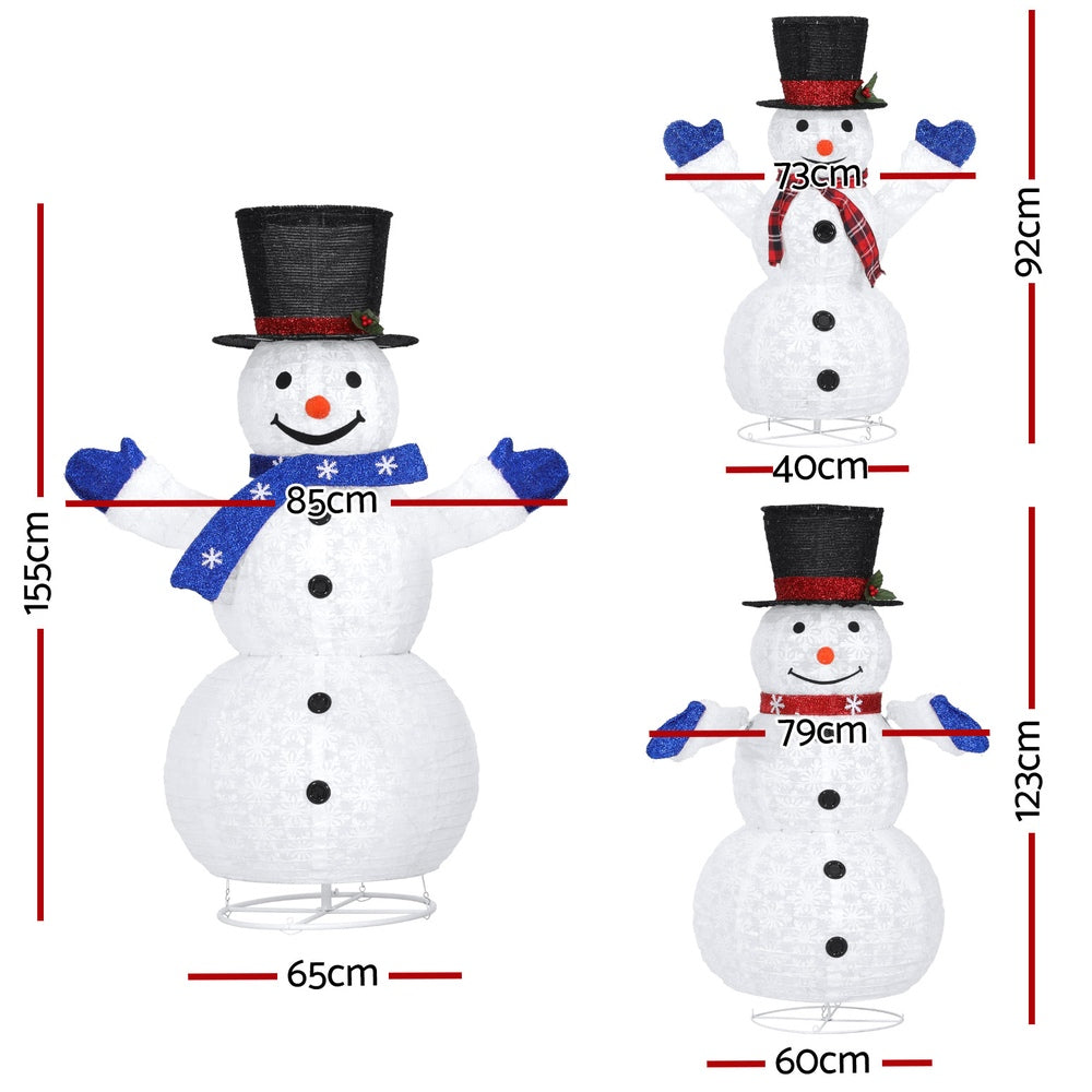 3-Pieces Christmas Lights 330 LED Fairy Light Snowman Decorations