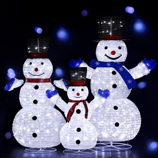 3-Pieces Christmas Lights 330 LED Fairy Light Snowman Decorations