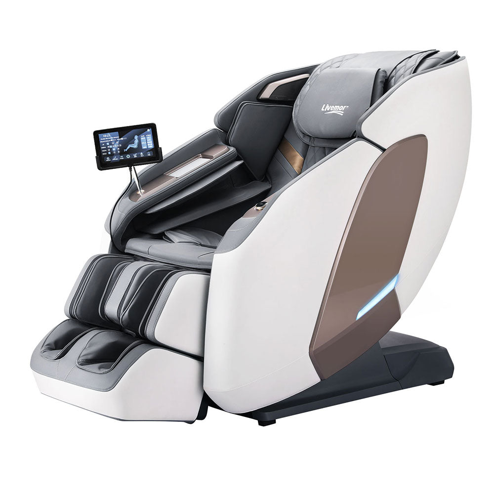 Hector 4D Massage Chair Electric Recliner Double Core Mechanism Massager - White