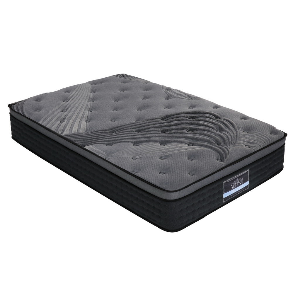 Jupiter Bed & Mattress Package with 34cm Mattress - Black Single