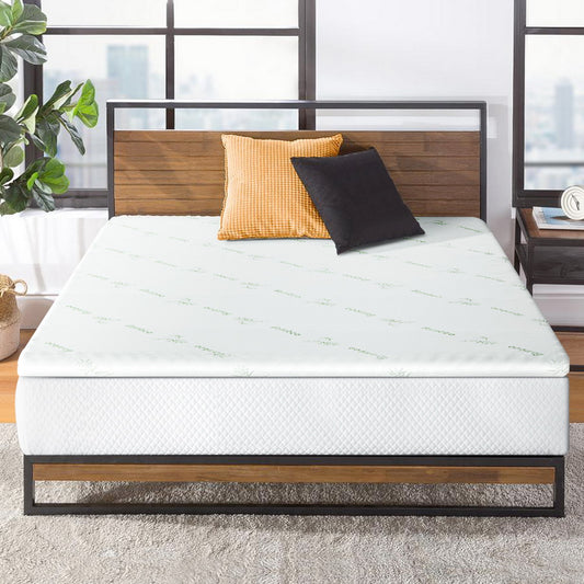 Double Giselle Bedding Memory Foam Mattress Topper Cool Gel Bed Mat Bamboo 10cm