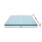 Single Giselle Bedding Memory Foam Mattress Topper Cool Gel Bed Mat Bamboo 10cm