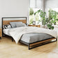 Florence Metal Bed Frame Base Platform - Black Double