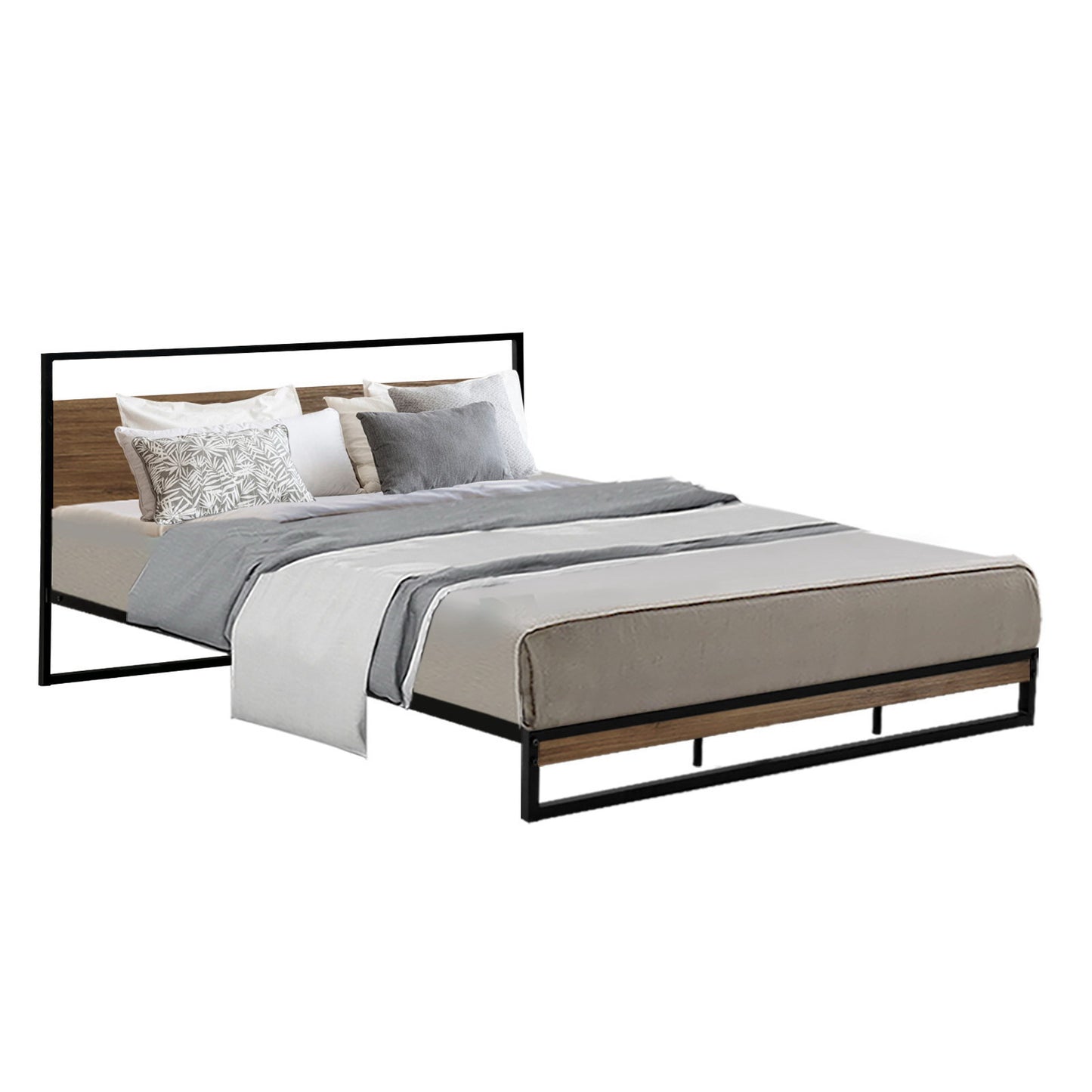 Florence Metal Bed Frame Base Platform - Black King