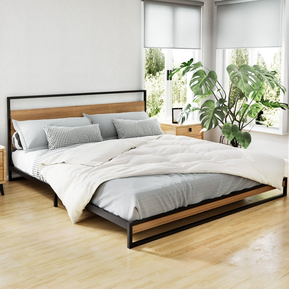 Florence Metal Bed Frame Base Platform - Black King