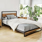 Florence Metal Bed Frame Base Platform - Black King Single