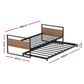 Orly Metal Bed Frame with Trundle Daybed - Black Single