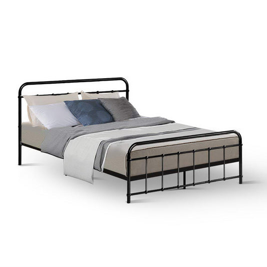 Kyoto Black Metal Bed Frame - Double