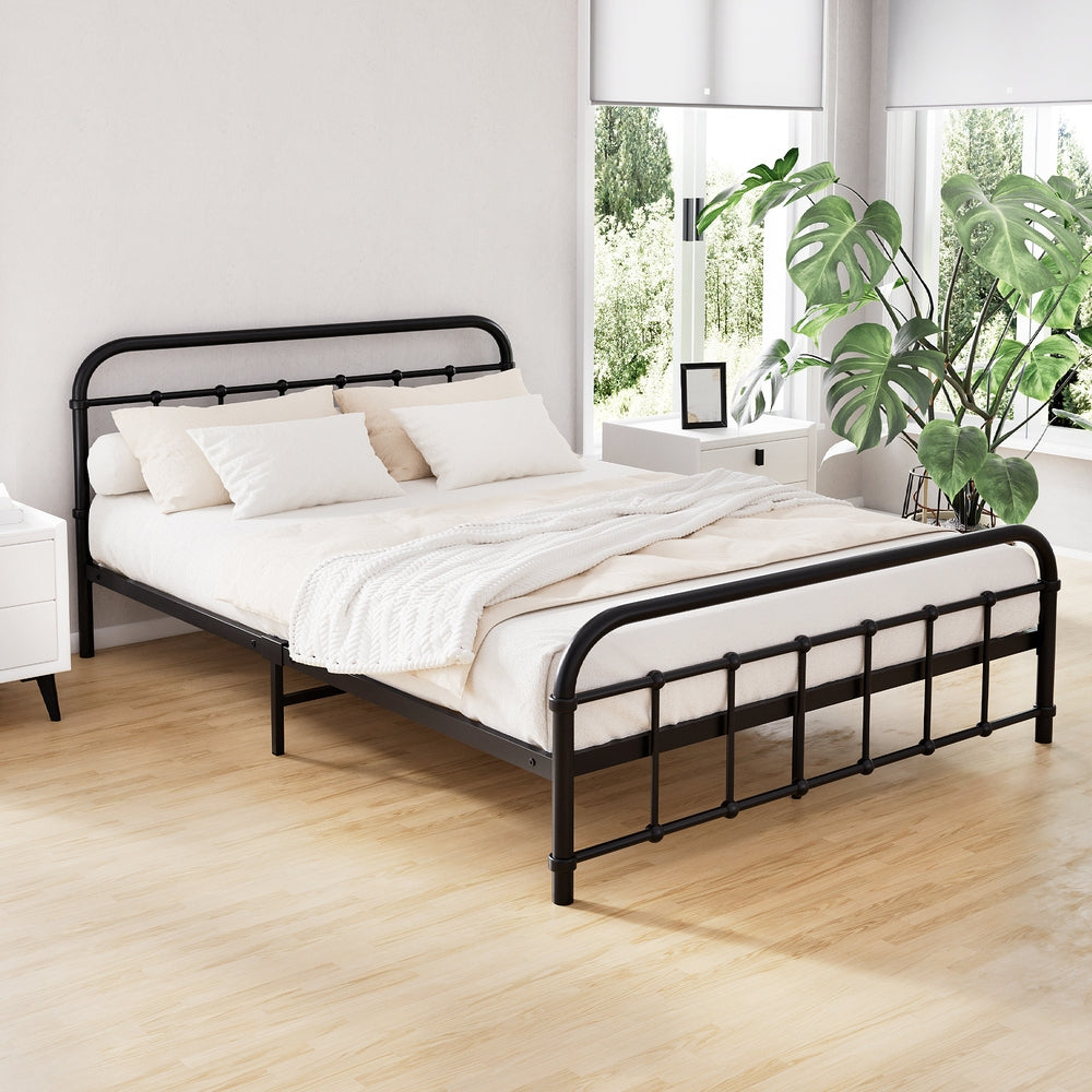 Kyoto Black Metal Bed Frame - Double