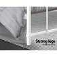 Kyoto White Metal Bed Frame - Double