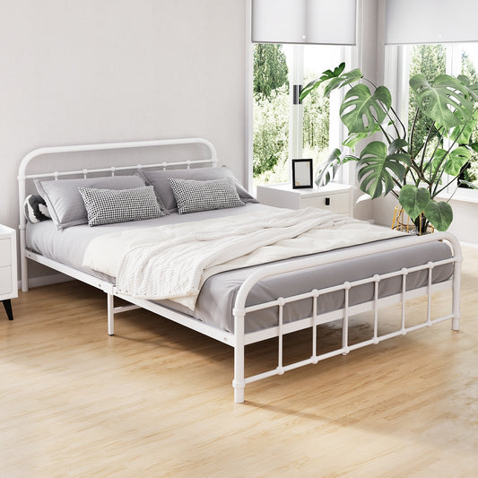 Kyoto White Metal Bed Frame - Double