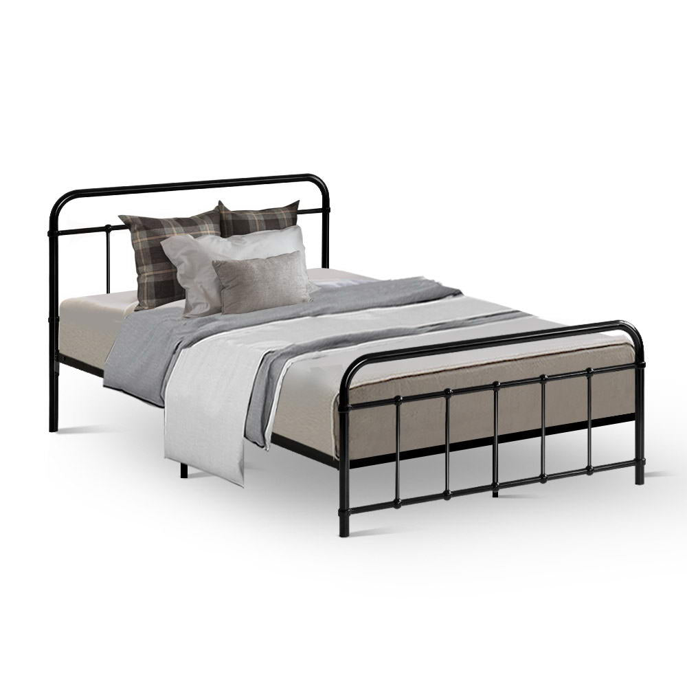 Kyoto Black Metal Bed Frame - King Single