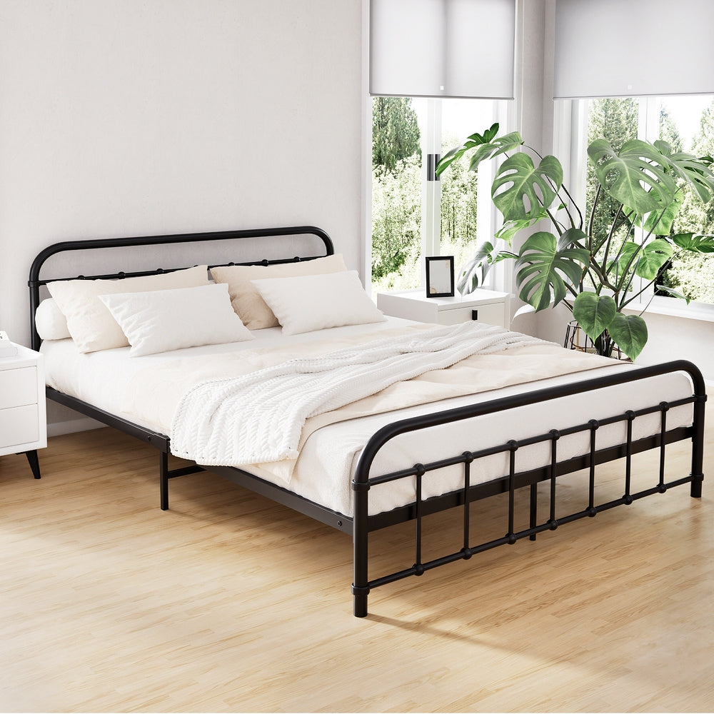 Kyoto Black Metal Bed Frame - Queen