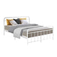 Jupiter Bed & Mattress Package with 34cm Black Mattress - White Queen