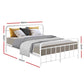 Jupiter Bed & Mattress Package with 34cm Black Mattress - White Queen