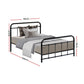 Jupiter Bed & Mattress Package with 34cm Mattress - Black Single