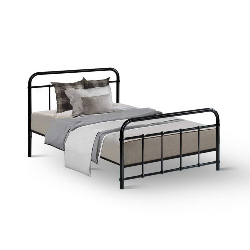 Kyoto Black Metal Bed Frame - Single