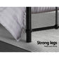 Kyoto Black Metal Bed Frame - Single