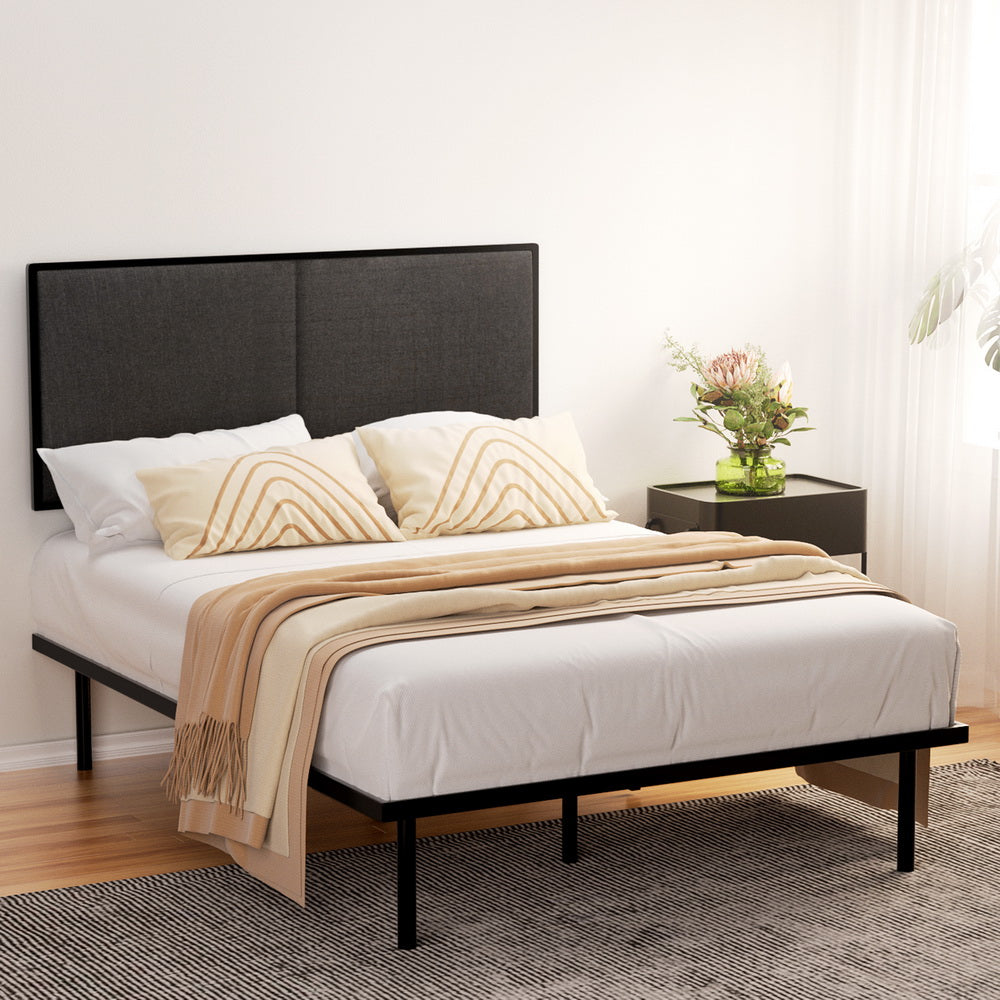 Sevie Bed Frame Metal Frame - Black Double