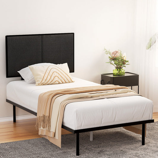 Camly Bed & Mattress Package with 32cm Mattress - Black King Single