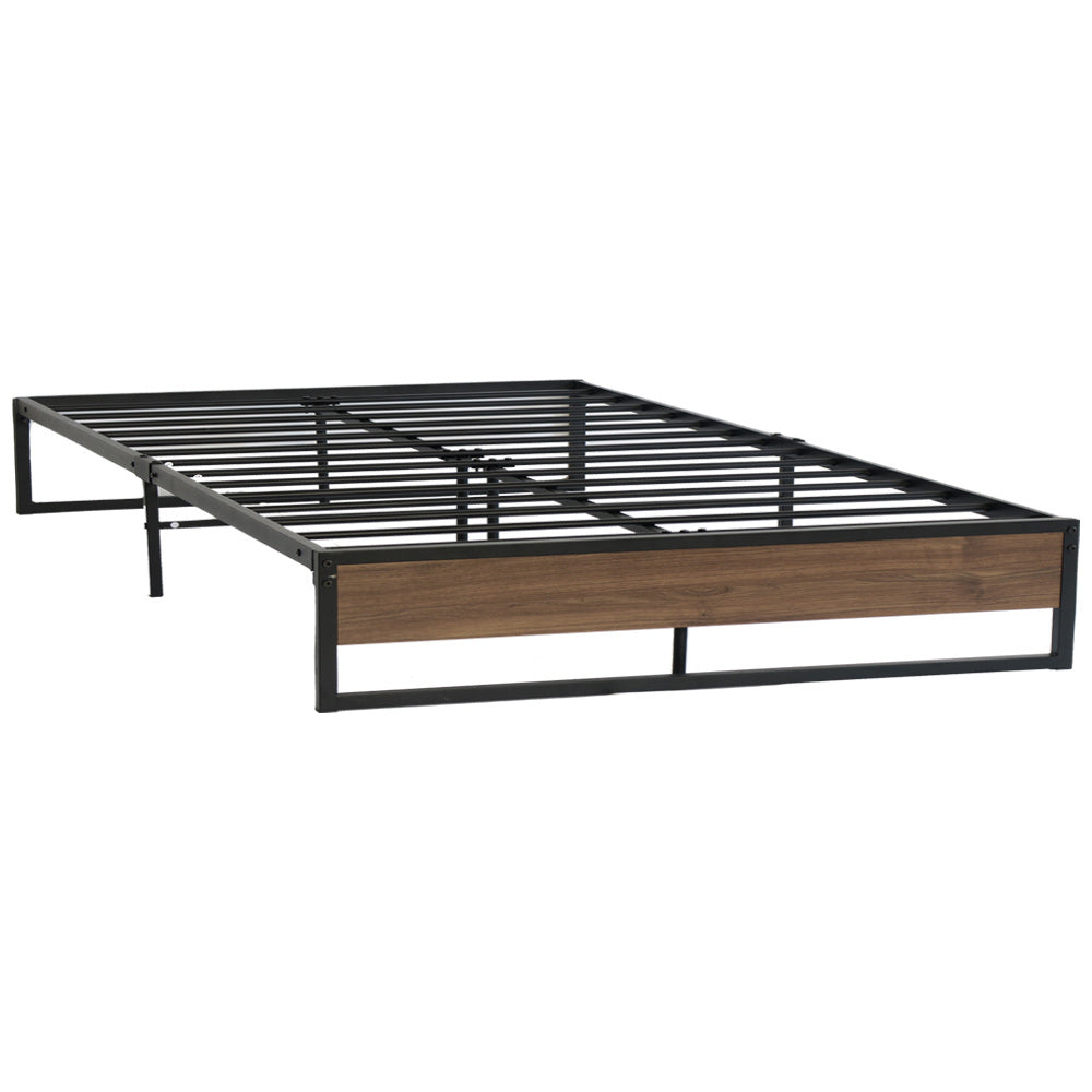 Scott Metal Bed Frame Base Foundation - Black Queen