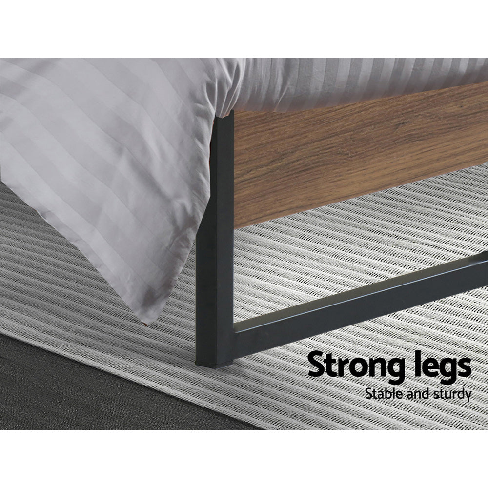 Scott Metal Bed Frame Base Foundation - Black Single