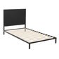 Alma Metal Bed Frame Fabric with Headboard - Black King Single