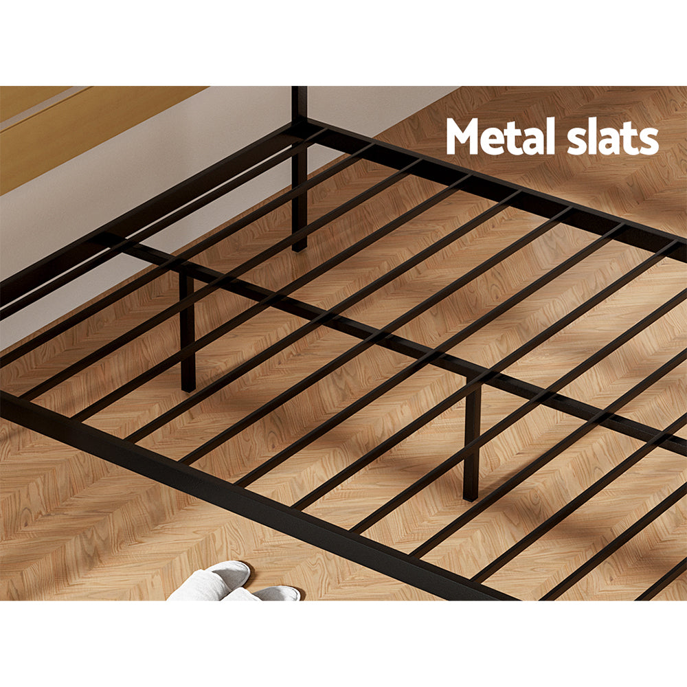 Hayden Metal Bed Frame - Black Double