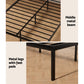 Hayden Metal Bed Frame - Black Double