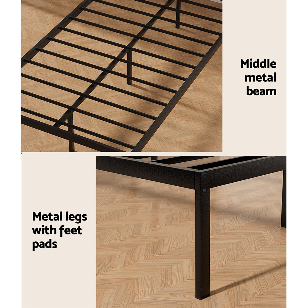 Hayden Metal Bed Frame - Black King Single