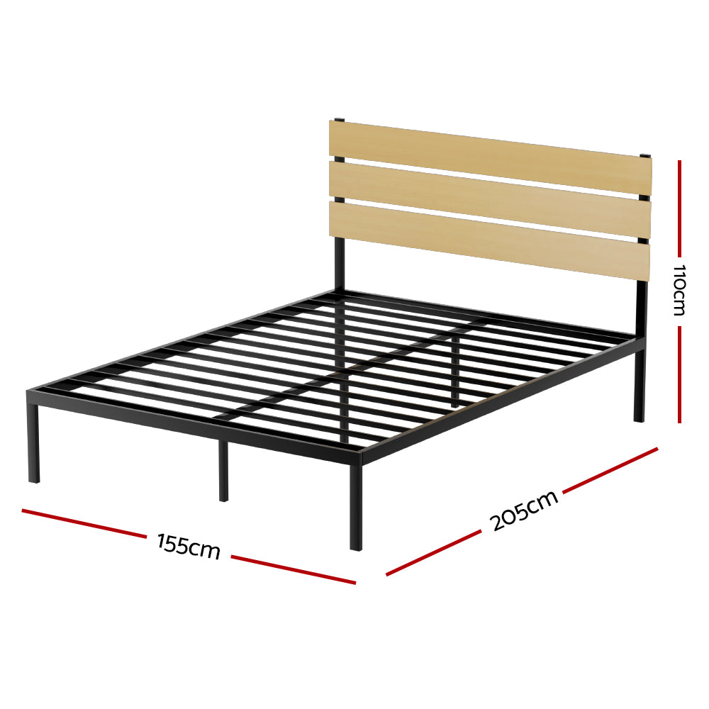 Hayden Metal Bed Frame - Black Queen