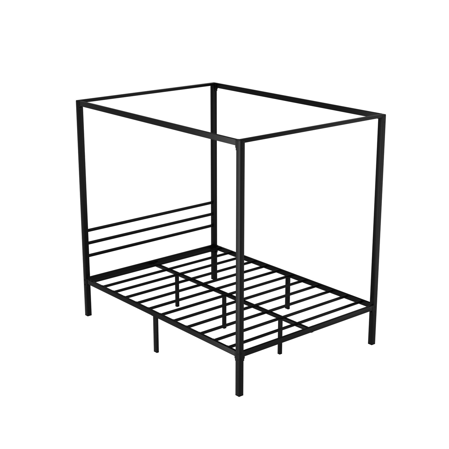 Taylor Metal 4-Poster Bed Frame - Black Double