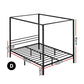 Taylor Metal 4-Poster Bed Frame - Black Double