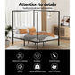 Taylor Metal 4-Poster Bed Frame - Black Double