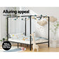 Taylor Metal 4-Poster Bed Frame - Black Double