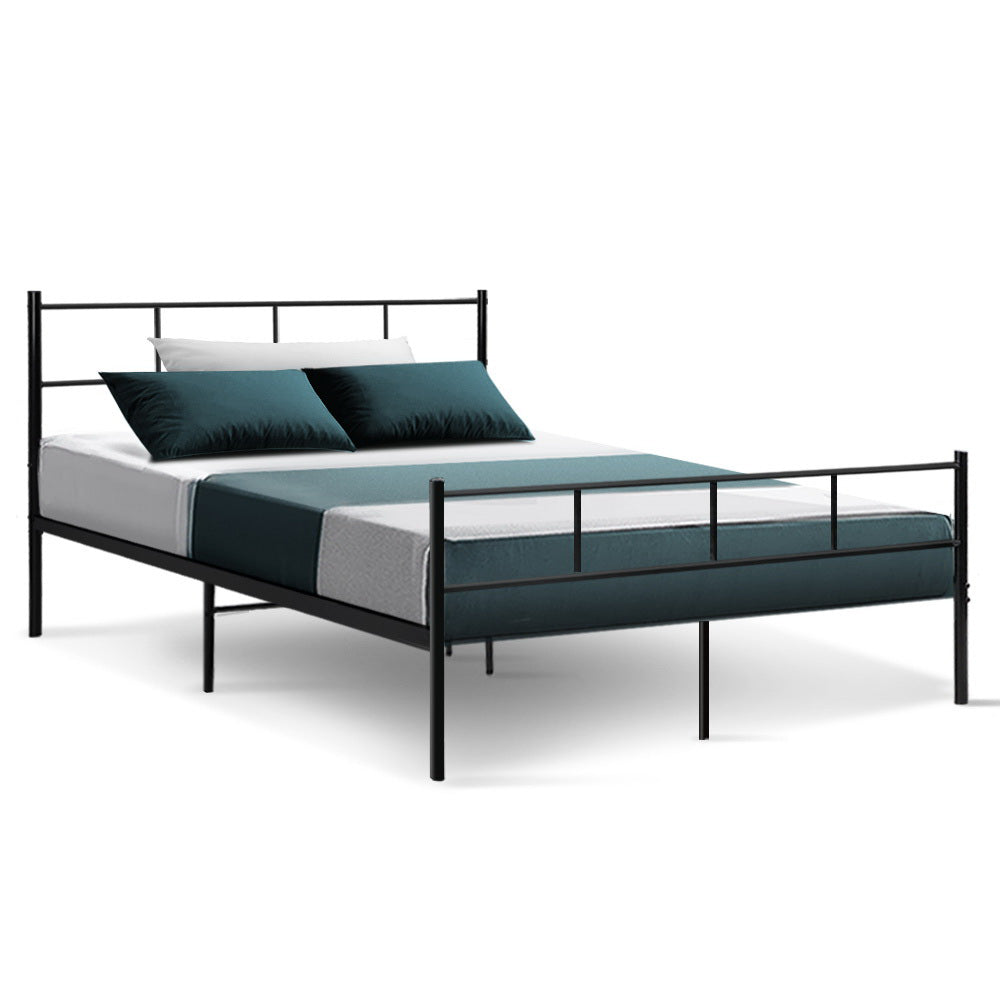 Luanda Metal Bed Frame Platform Foundation - Black Double