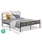 Luanda Metal Bed Frame Platform Foundation - Black Double