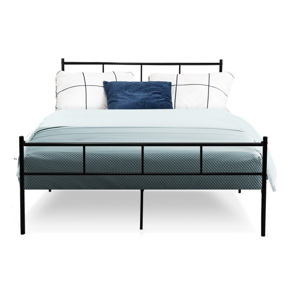 Luanda Metal Bed Frame Platform Foundation - Black Double