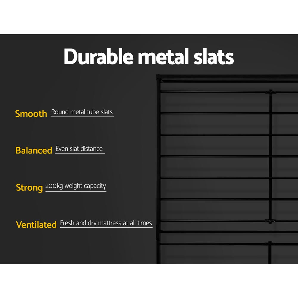 Luanda Metal Bed Frame Platform Foundation Base - King Single