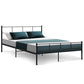 Zircon Bed & Mattress Package with 34cm Mattress - Black Queen