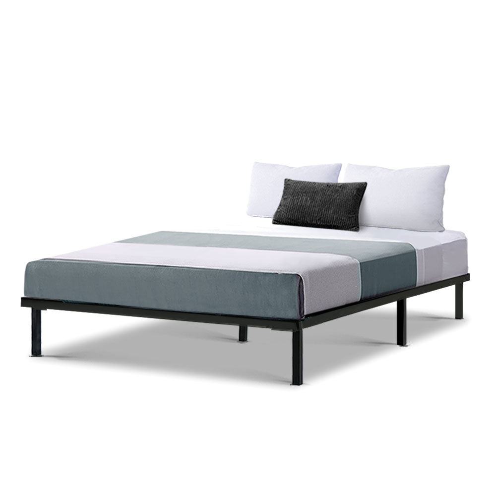 Kyanite Bed & Mattress Package with 34cm Black Mattress - Black Double