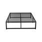 Chloe Bed Frame Metal Platform Bed Base Mattress - Black Double