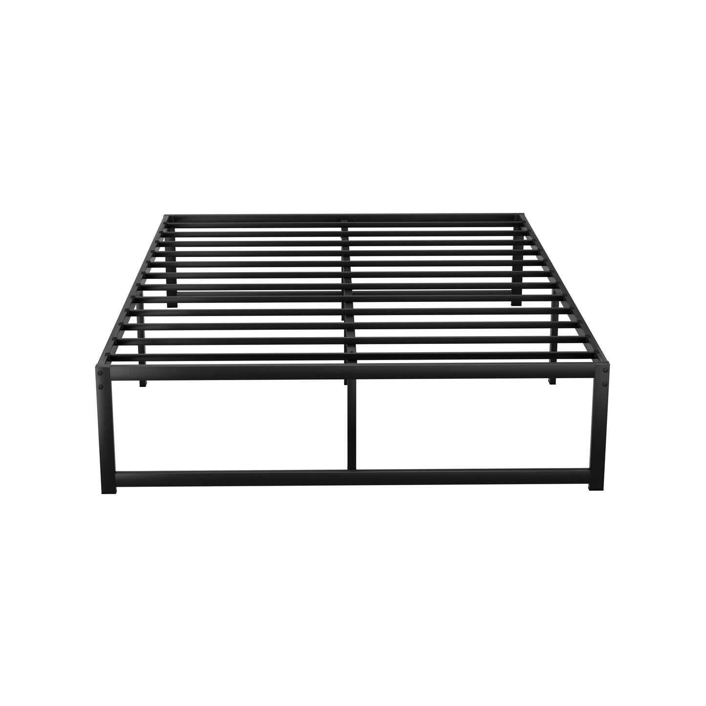 Chloe Bed Frame Metal Platform Bed Base Mattress - Black Double