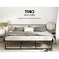 Chloe Bed Frame Metal Platform Bed Base Mattress - Black King