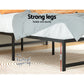 Chloe Bed Frame Metal Platform Bed Base Mattress - Black King