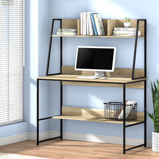 Artiss Computer Desk Bookshelf Storage 100cm Oak