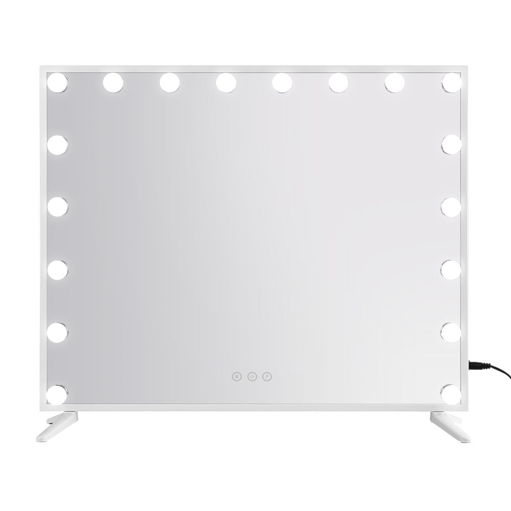 80x65cm Makeup Mirror Hollywood Vanity with LED - Light White