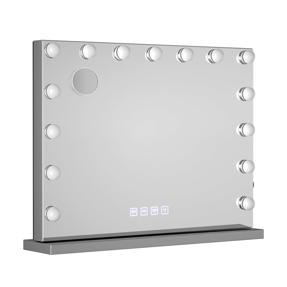 Bluetooth Makeup Mirror with Light Hollywood LED Vanity Dimmable 58X46